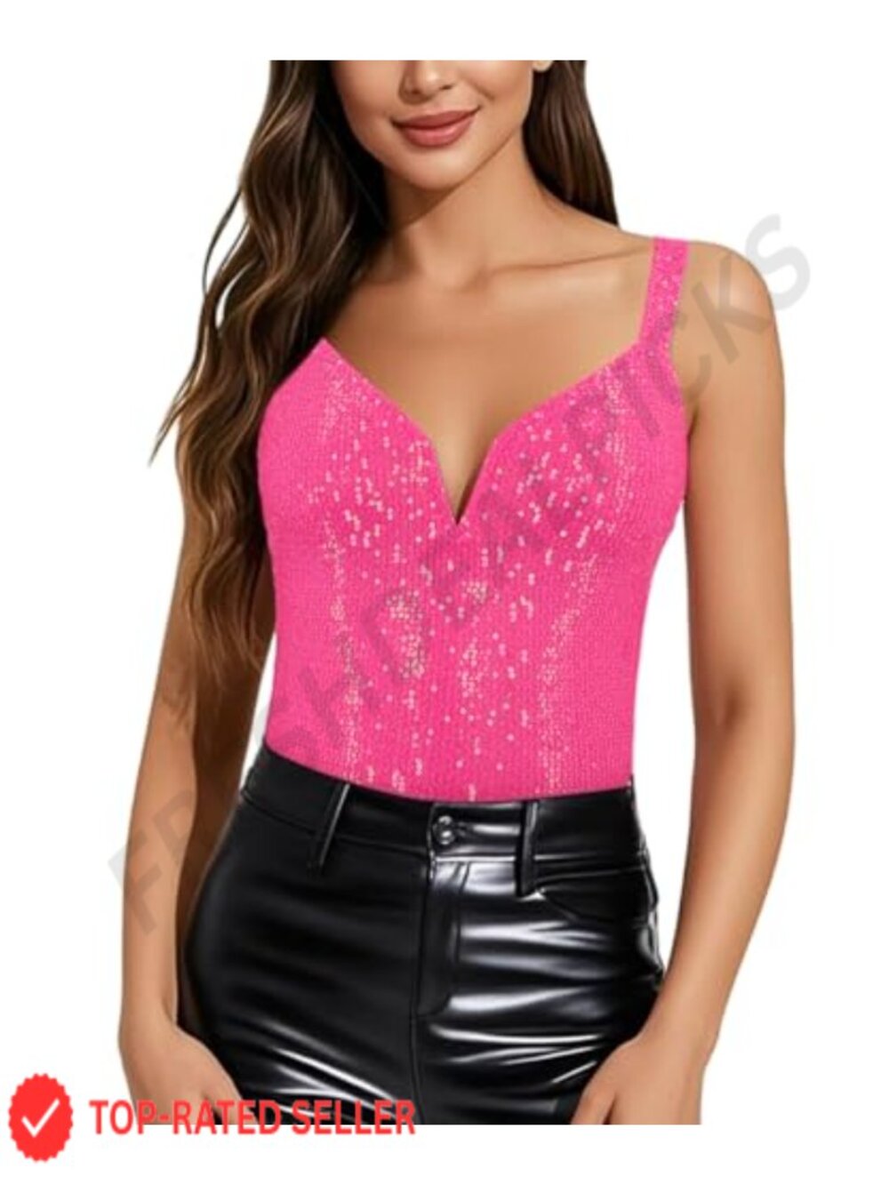 Sequin Corset Top Bodysuit Spaghetti Strap Bustier Sparkly Rave Cami